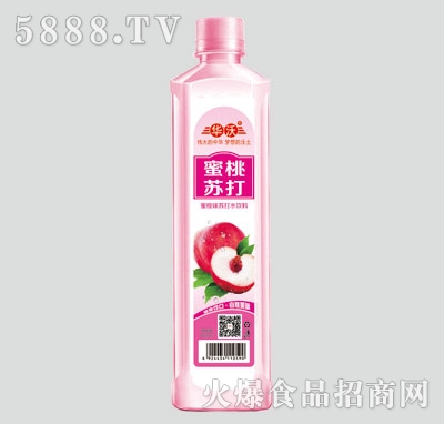 華沃蜜桃味蘇打水飲料