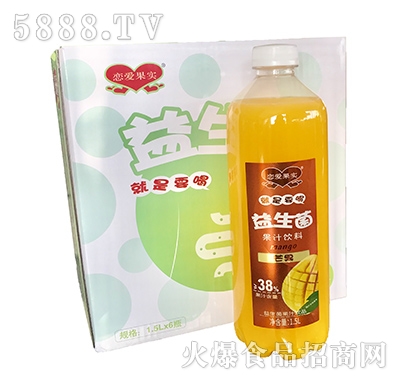 戀愛(ài)果實(shí)益生菌芒果汁1.5Lx6