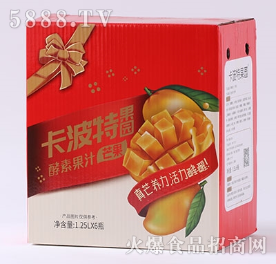 卡波特果園酵素芒果汁1.25Lx6