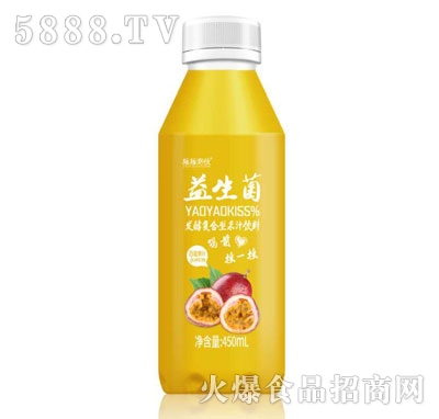 搖搖潮飲益生菌發(fā)酵百香果汁450ml