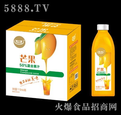 粒汁健芒果50%復(fù)合果汁1118mlX6