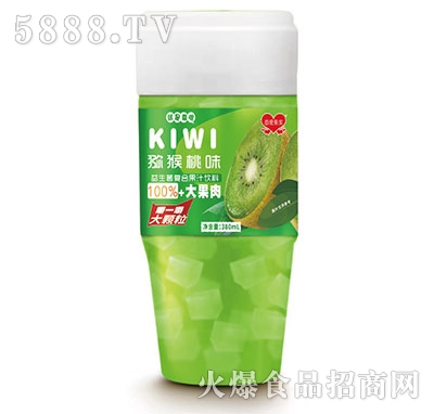 戀愛(ài)果實(shí)益生菌獼猴桃果粒果汁380ml