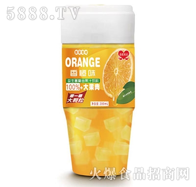 戀愛(ài)果實(shí)益生菌鮮橙果粒果汁380ml