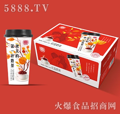 優(yōu)貝源紅豆奶茶420mlx15