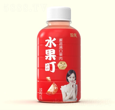 國傲水果町草莓肉果汁飲料350ml