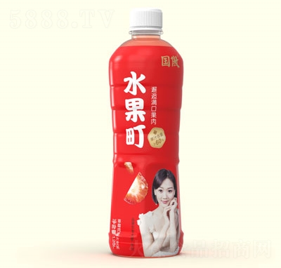 國傲水果町草莓肉果汁飲料1.25L