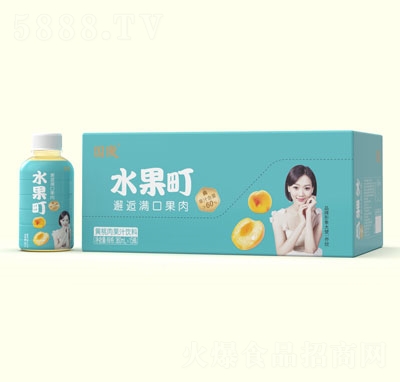 國傲水果町黃桃肉果汁飲料350mlX15