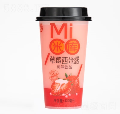米庫草莓西米露乳味飲料420ml