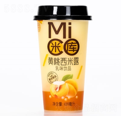 米庫黃桃西米露乳味飲料420ml