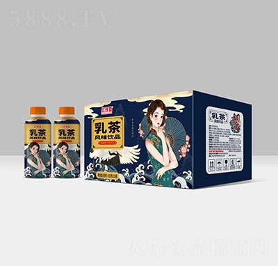 紅雙喜乳茶風(fēng)味飲品420gx15瓶