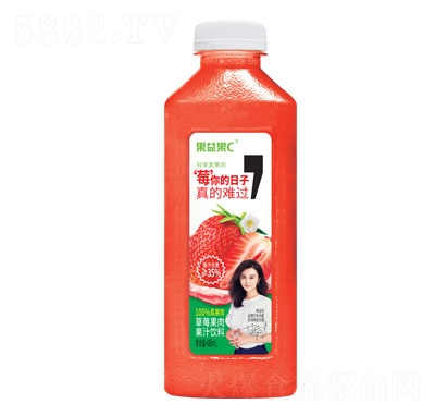 果益果C草莓果肉果汁飲料488ml