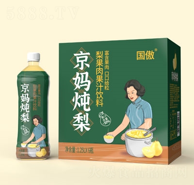 國傲京媽燉梨梨果肉果汁飲料1.25LX6