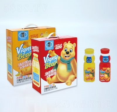 兒童維尼熊仔兒童型成長乳味飲品草莓+香蕉味200mlX16瓶