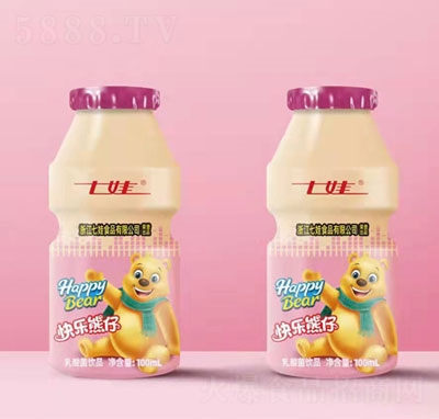 七娃快樂熊仔乳酸菌飲品紅瓶100ml