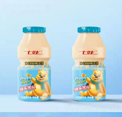 七娃快樂熊仔乳酸菌飲品藍(lán)瓶100ml