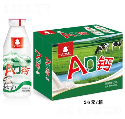 七娃AD鈣乳酸菌飲品200mlX24