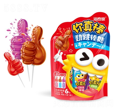 百達(dá)你真棒多口味含跳跳糖棒棒糖袋裝