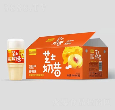 益和源芝士奶昔椰果果粒乳酸菌飲品黃桃味