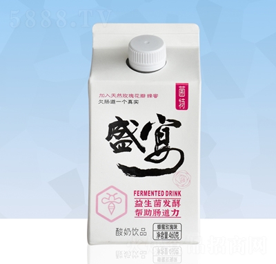 菌特盛宴酸奶飲品蜂蜜玫瑰味460g