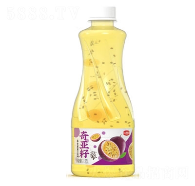 京智源奇亞籽百香果果粒果汁飲料1.25L