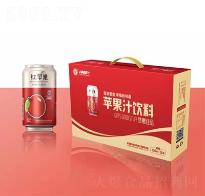 仟分320易拉罐紅蘋果汁