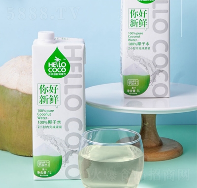 hello-coco非濃縮新鮮果飲椰子水果汁1L