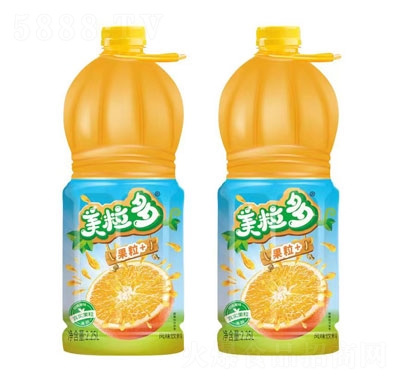 美粒多香橙果粒風(fēng)味飲料2.5L