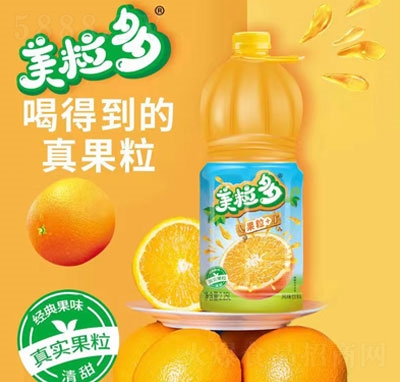 美粒多香橙果粒風(fēng)味飲料2.5L（瓶）