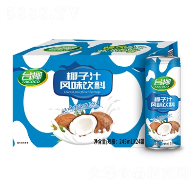 臺(tái)椰椰子汁風(fēng)味飲料245mlX24罐