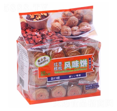 鴻達紅棗核桃風味酥性餅干500g