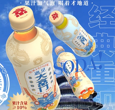 遇見(jiàn)大京門(mén)橙果汁復(fù)合果汁汽水飲料（含汽型）500ml