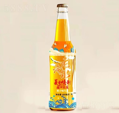 匯祥老汽水夏季煥新國潮碳酸飲料480ml橙子味
