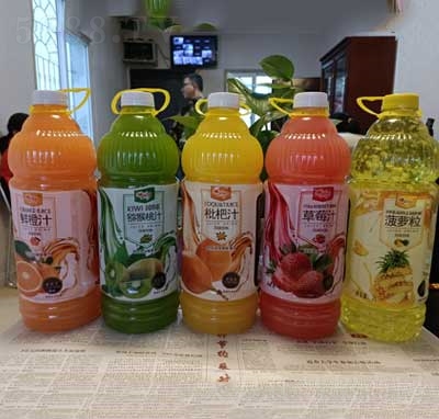 心悅動風(fēng)味飲料果肉果汁家庭裝2L夏季冷飲餐飲宴席飲品招商