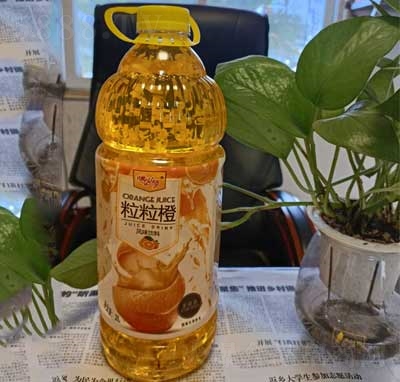 心悅動粒粒橙風(fēng)味飲料果肉果汁家庭裝2L夏季冷飲餐飲宴席飲品招商