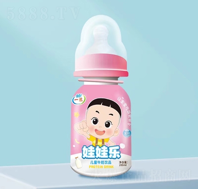一濃娃娃兒童牛奶加鋅飲品200ml紅瓶裝