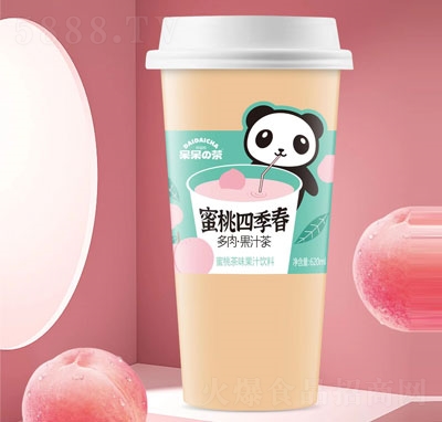 呆呆の茶蜜桃茶味果汁飲料杯裝果汁