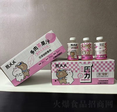 熊xx多肉茶果汁蜜桃烏龍茶復合果汁飲料商超貨源480ml×15瓶