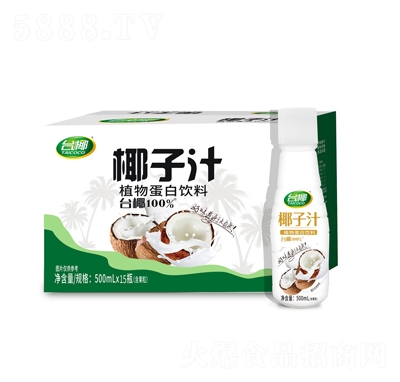 臺(tái)椰椰子汁植物蛋白飲料500mlX15瓶
