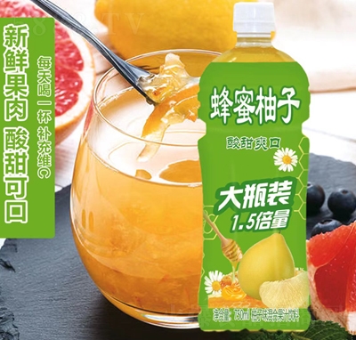 康采蜂蜜柚子味750ml混合果汁飲料夏季飲品招商代理