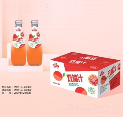 椰老頭雙柚汁果汁飲料280ml×20瓶