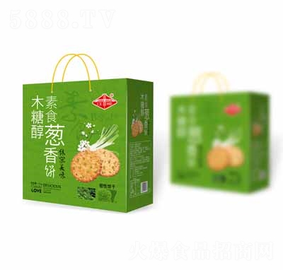 江順禮盒零食代理休閑食品餅干素食蔥香餅
