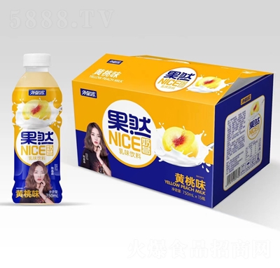 外星客果然奶昔乳味飲料黃桃味750mlX15瓶