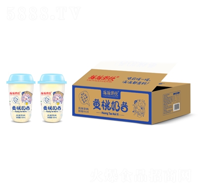 搖搖潮飲杯裝黃桃奶昔風(fēng)味飲料450mlX24杯