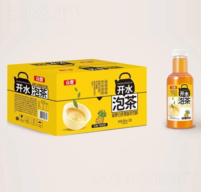 云臺(tái)清泉開水泡茶菠蘿白茶果味茶飲料