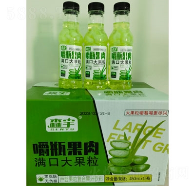 森宇蘆薈果粒復合果汁飲料450mlX15