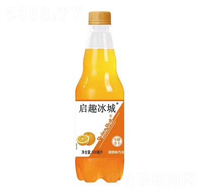 啟趣冰城甜橙味汽水500毫升