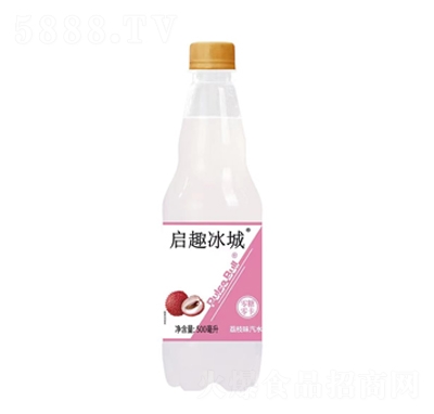啟趣冰城荔枝味汽水500毫升