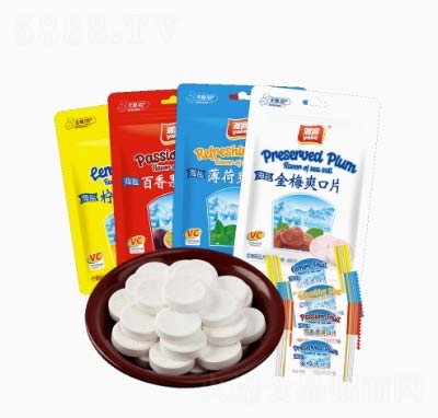 雅客海鹽含片薄荷糖糖果爽口片潤喉糖壓片糖果60g