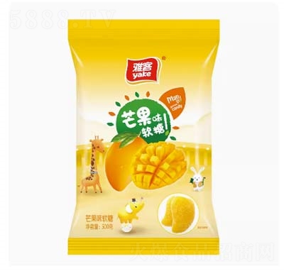 雅客芒果軟糖水果糖休閑糖果婚慶喜糖食品招商