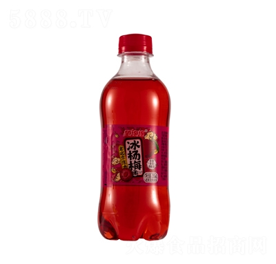 笑連連老北京汽水冰楊梅味350毫升碳酸飲料
